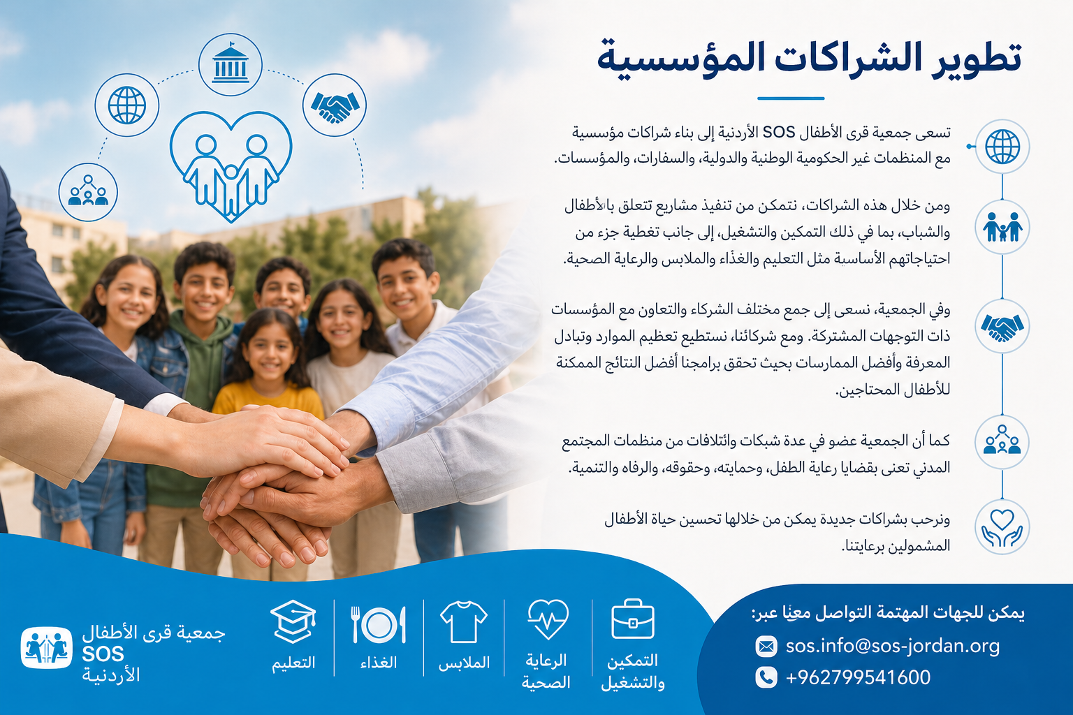 الشراكات المؤسسية والدعم الحكومي